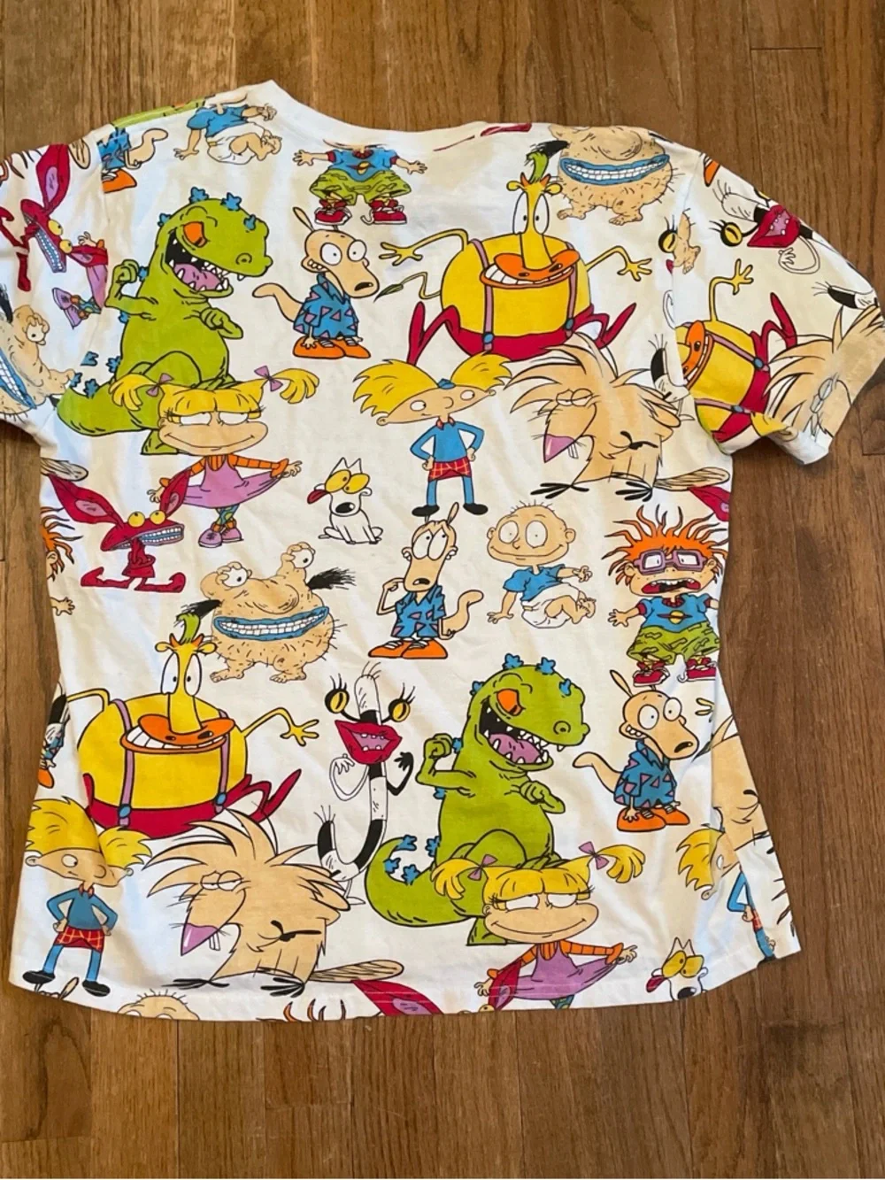 Nickelodeon 90s Nick Toons Graphic Tee - White with Multicolor Print - Picture 2 of 3